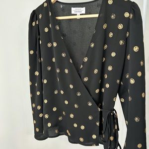 &other stories Gold Coin Wrap Top